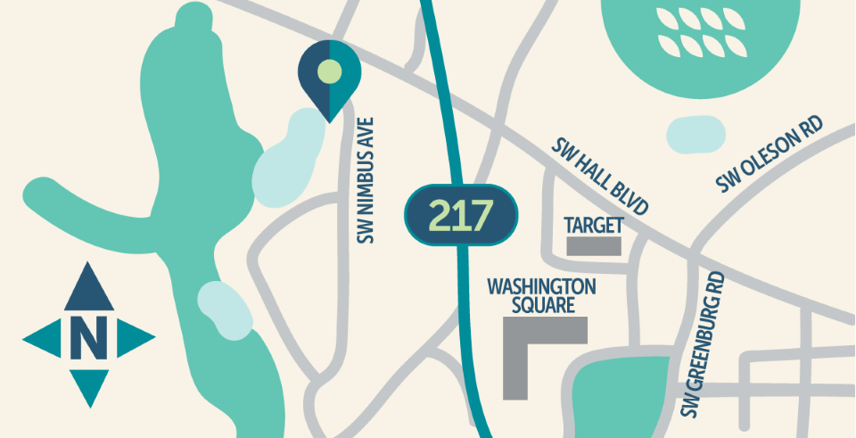 Graphic map showing the location of Creekside Pavilion